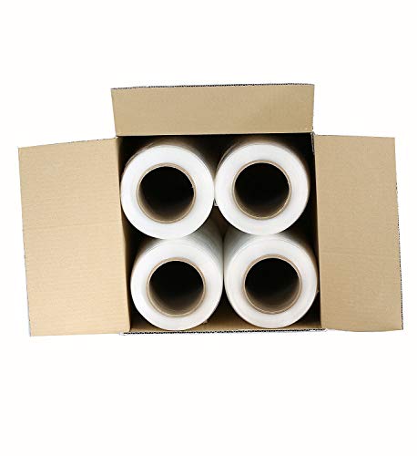 PackageZoom Pre Stretched 15” x 1500 ft 40 Rolls Stretch Wrap Film Clear Cling Plastic for Moving and Packaging Stretch Wrap