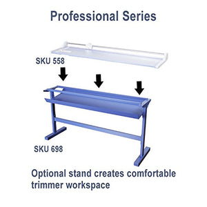 Dahle 698 Trimmer Stand w/Paper Catch, Ensures Optimal Height, German Engineered, Steel, for Dahle 558 Professional Rolling Trimmer