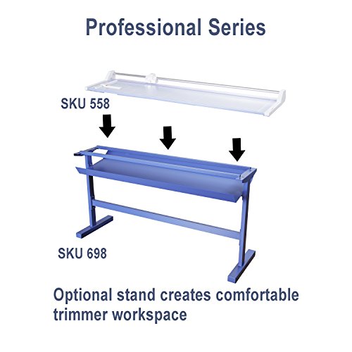 Dahle 698 Trimmer Stand w/Paper Catch, Ensures Optimal Height, German Engineered, Steel, for Dahle 558 Professional Rolling Trimmer