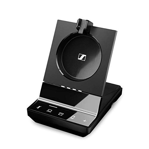 Sennheiser SDW 5036 (507020) - Single-Sided (Monaural) Wireless Dect Headset for Desk Phone Softphone/PC & Mobile Phone Connection Dual Microphone Ultra Noise Cancelling, Black