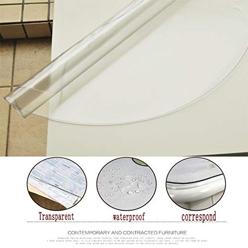 ALGFree Clear Transparent PVC Floor Mat for Office Chair - Carpet Protection, Thick Floor Cover - Personal & Professional Use