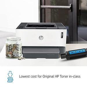 HP Neverstop Laser Printer 1001nw, Wireless Laser with Cartridge-Free Monochrome Toner Tank (5HG80A)