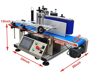 TECHTONGDA Automatic Round Bottle Labeling Machine with Conveyor - Bottle Diameter 1.5-3.9inch