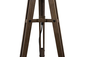 Creative Co-op Tripod Style Wood Floor Lamp with Drum Shade