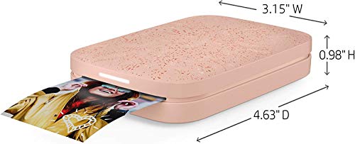 HP Sprocket Portable 2x3" Instant Photo Printer (Blush) Print Pictures on Zink Sticky-Backed Paper from your iOS & Android Device.