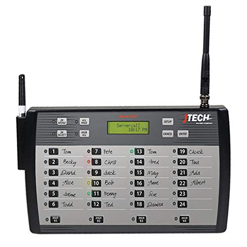 JTech ServerCall Transmitter Paging System with 24 Rugged Pagers