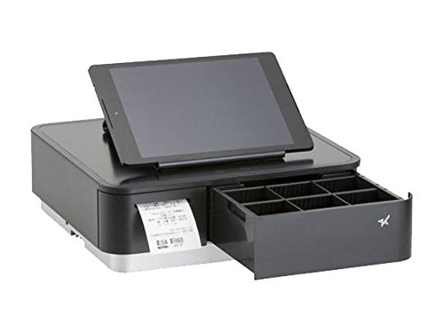 Star Micronics 39650210 Model MPOP10 mPOP with 2" Integrated Printer and Cash Drawer, Universal Tablet Stand, Internal Power Supply, Black