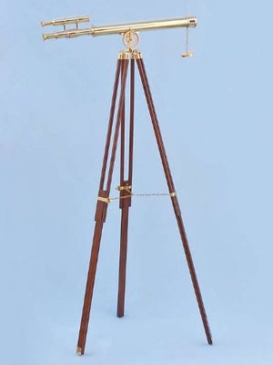 Hampton Nautical Floor Standing Brass Griffith Astro Telescope, 64", Brass