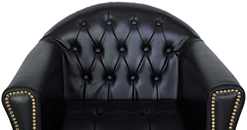 Avondale"Young" Black European Salon Styling Chair, Round Base, U Shaped Footrest
