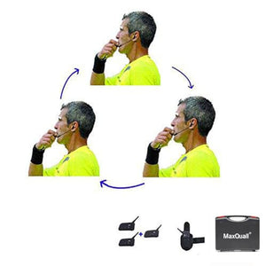 Maxquall Referee Headset - Wireless Football Referee Communication System (3 Referees)