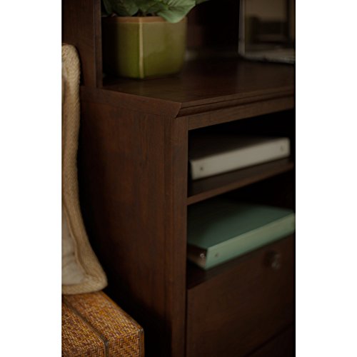 Bush Furniture BUV008MSC Buena Vista Corner Desk with Hutch, Madison Cherry