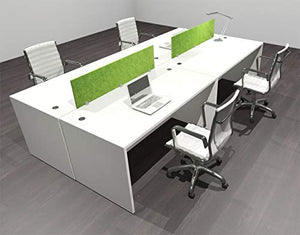 UTM Furniture Modern Acoustic Divider Office Workstation Desk Set - Four Person, of-CPN-FPRA5
