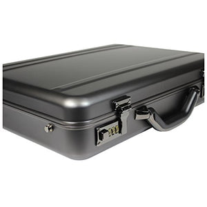 World Traveler European-Style Gun Metal Aluminum Laptop Attache Case Briefcase, Silver, One Size