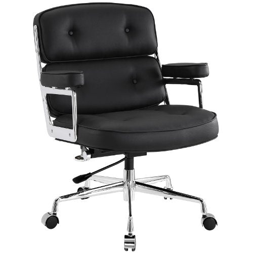 Modway Remix Deluxe Vinyl Executive Office Chair in Black