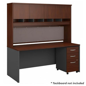 Bush Business Furniture Series C Office Desk with Hutch and File Cabinet