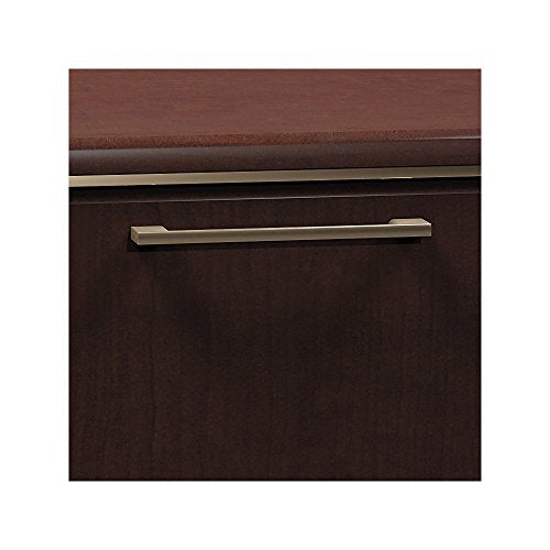 Bush Business Furniture Enterprise 60W x 60D L-Desk with Hutch in Mocha Cherry