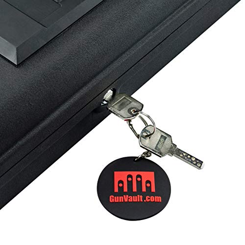 GunVault MicroVault XL Portable Large Gun Safe with Illuminated No-Eyes Digital Keypad and Security Cable (2 Pistol Capacity)