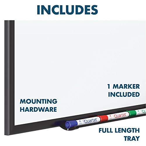Quartet Magnetic Porcelain Whiteboard, 2' x 3' White Board, Premium, Duramax, Black Aluminum Frame (2543B)