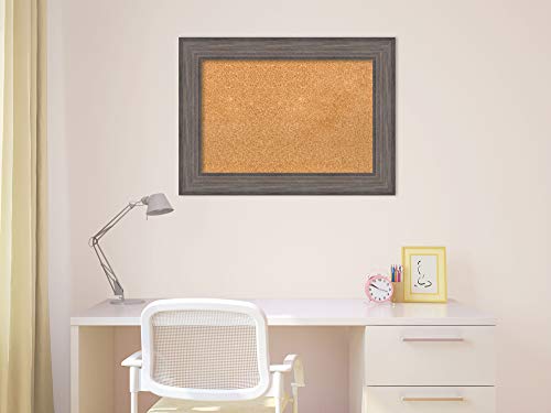 Amanti Art Framed Cork Board, Country Barnwood Extra Large - 40 x 28-inch