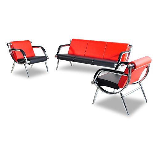 Bestmart INC 3-Seat Office Reception Sofa (RED)