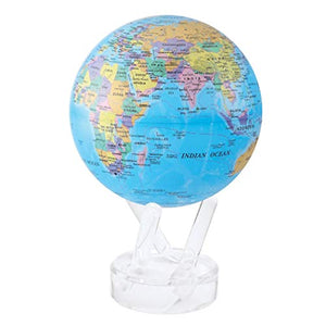 Mova Globe Political Map Blue 6" Spinning Globe