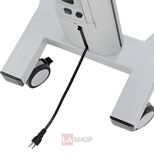 Dual Monitor Computer Printer PC Mobile Rolling Cart Workstation Gray