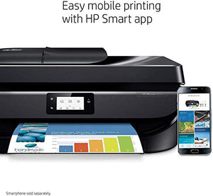 HP OfficeJet 5255 Wireless All-in-One Printer, HP Instant Ink, Works with Alexa (M2U75A), Black