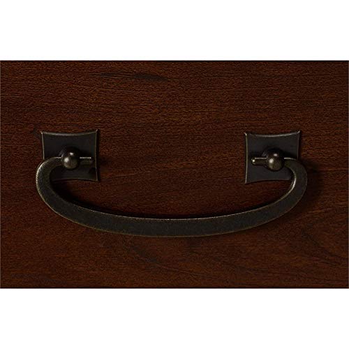 Kathy Ireland Office Ironworks 48W Writing Desk and Pedestal in Cherry