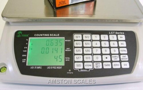 6.6 LB x 0.0002 LB / 3 KG x 0.1 Gram Large (13 x 9 Inch Tray) Counting Scale Coin Parts Inventory Paper Piece