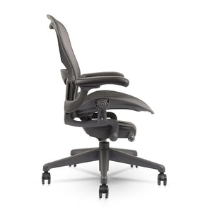 CHAIRORAMA Herman Miller Aeron Chair Size C - Graphite Semi-Loaded Adjustable Arm Height Tilt Tension Control - Lumbar Support Repackaged Ergonomic Office Desk Chair