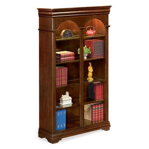 Ten Shelf Double Bookcase with Deep Walnut Finish - 78" H, NBF Signature Series Pont Lafayette Collection