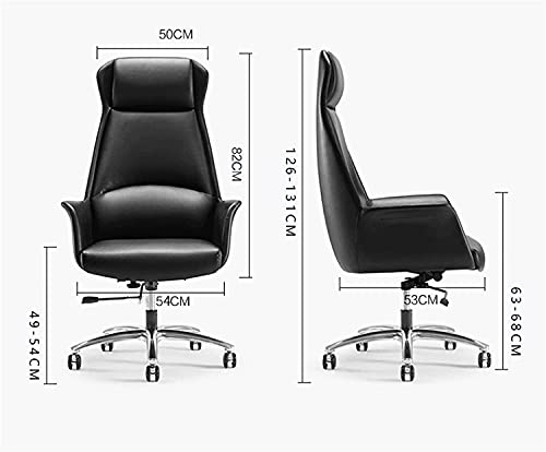 KJLY Executive Cowhide Office Chair with Fixed Armrest - Color A