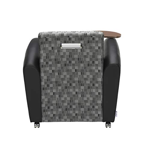 OFM InterPlay Series Single Seat Chair with Bronze Tablet, in Black/Nickel (821-N-606-BRONZ)