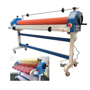 EQCOTWEA 63in Electric/Manual Cold Laminator with Film Release Rod - 1in Thickness