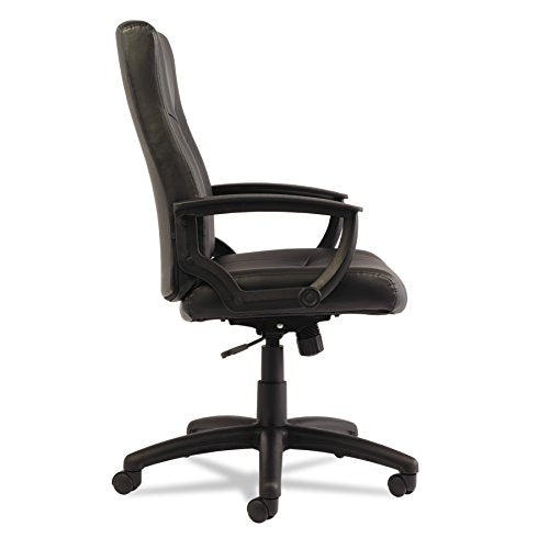 Alera ALE YR Series Executive High-Back Swivel/Tilt Leather Chair, Black
