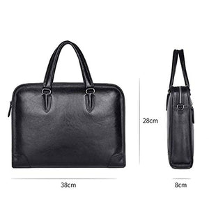 WPHPS Black Business Briefcases,Leather Briefcase for Men Computer Bag Laptop Bag Waterproof Business Travel Messenger Bag for Men Large Tote