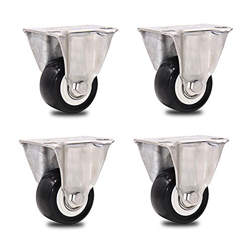 IkiCk Swivel Caster Wheels - TPE Rubber Furniture Castors - Universal 50mm/2" Brake 38mm/1
