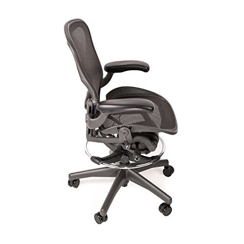 Herman Miller Aeron Drafting Stool Size A with After Market Drafting Ring