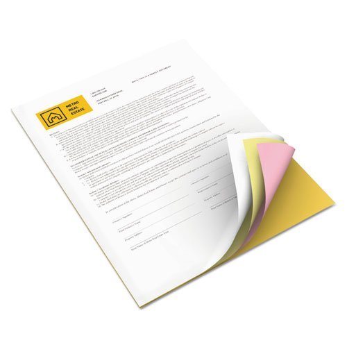 Xerox - Carbonless Paper,4-Part, 2500Sets/CT, WE/CN/PK/GRD, Sold as 1 Carton, XER 3R12430