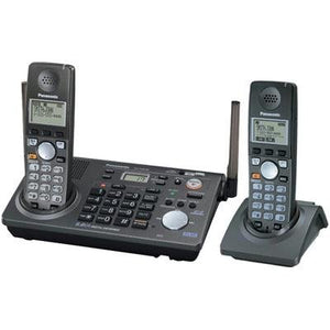 Panasonic KX-TG6702B 2-Line 5.8 GHz FHSS GigaRange Expandable Cordless Phone System with 2 Handsets