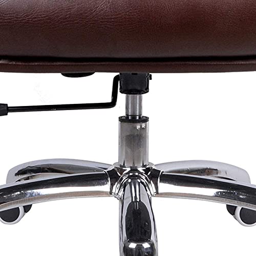 SyLaBy Home Office Desk Boss Ergonomic Computer Gaming Chair Adjustable Massage with Footrest Cowhide
