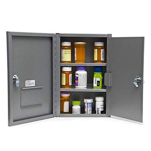 Grafco Locking Narcotics Safe, Steel Drug Cabinet, Double Door & Double Lock, Large, 3008