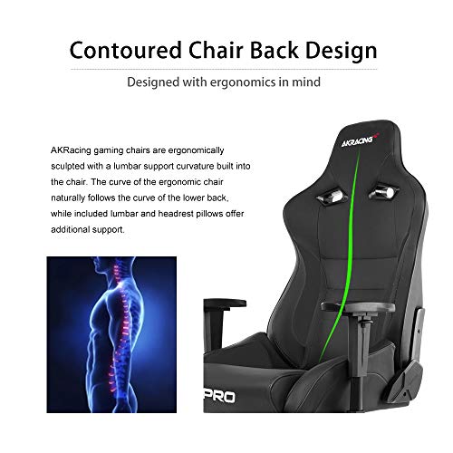AKRacing AK BK Masters Series Pro Luxury XL Gaming Chair, Black