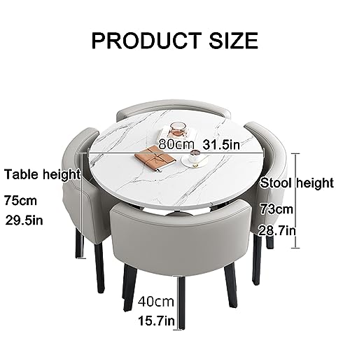 HARELA Reception Room Club Table and Chair Set, Coffee Table, Negotiation Table - Orange 80cm