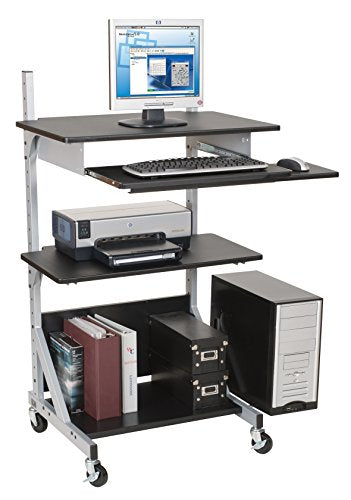 Balt 42551 Alekto Industrial Sit & Stand Workstation, 27.5" - 52.5"H x 30"W x 24"D