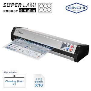 SINCHI Robust 6-Roller Laminator Machine, 13" Heavy Duty Thermal Laminator for Commercial Use