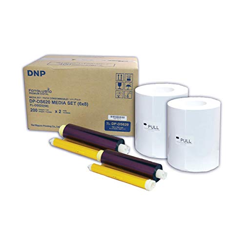 DNP DS620A Compact Professional Event & Photo Booth Portrait Digital Printer Bundle | DNP Print Media 6x8, 2 Rolls + Slinger Padded Printer Carrying Case + 3 Year Advanced Exchange Warranty