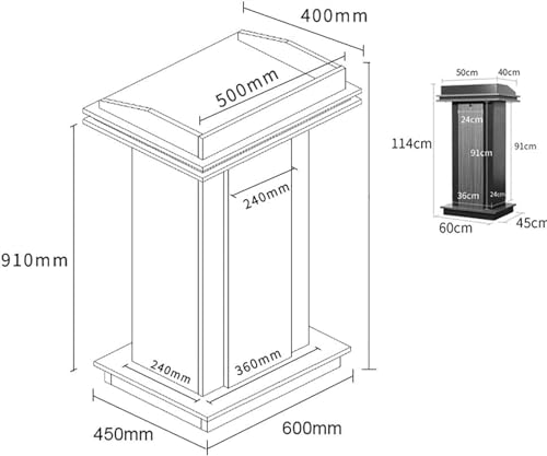 SMuCkS Wood Lectern Podium