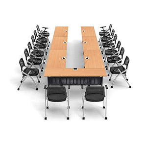 Team Tables 14 Person Training Meeting Seminar Classroom Model 5606 Folding Industrial Caster Z-Base with Power+USB Outlet