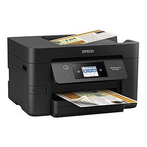 Epson Workforce Pro WF-3820 All-in-One Wireless Color Inkjet Printer, Black - Print Scan Copy Fax - 21 ppm, 4800 x 2400 dpi, 8.5 x 14, Auto 2-Sided Printing, 35-Sheet ADF, Ethernet